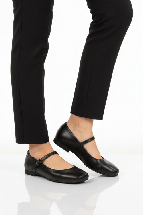 Siyah Bantlı Hafif Kadın Babet PC-54810 Z