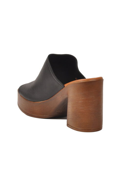 Siyah Kadın Topuklu Terlik PC-7235 Z