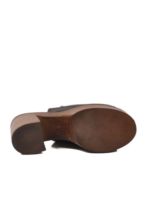 Siyah Kadın Topuklu Terlik PC-7235 Z