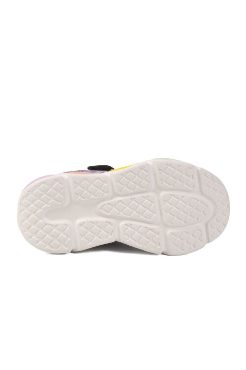 Siyah Cırtlı Işıklı Hafif Kız Çocuk Spor Ayakkabı 1998 P