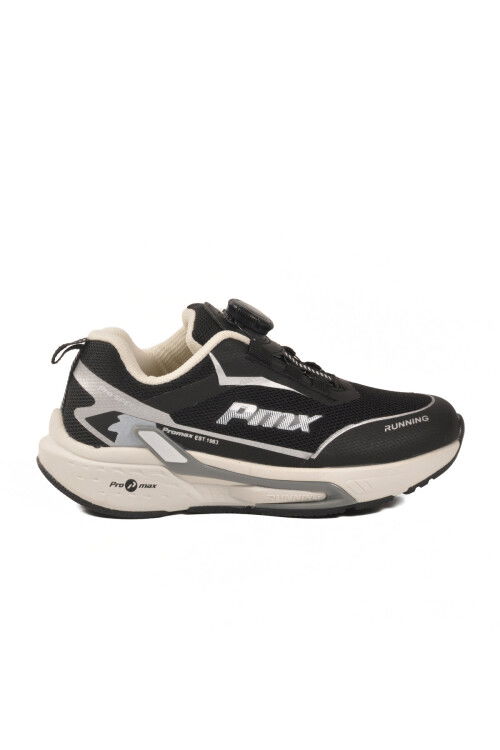 Siyah Misina Bağcıklı Fileli Hafif Erkek Çocuk Spor Ayakkabı 2036 F