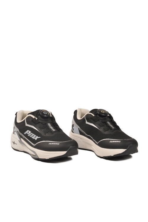 Siyah Misina Bağcıklı Fileli Hafif Erkek Çocuk Spor Ayakkabı 2036 F