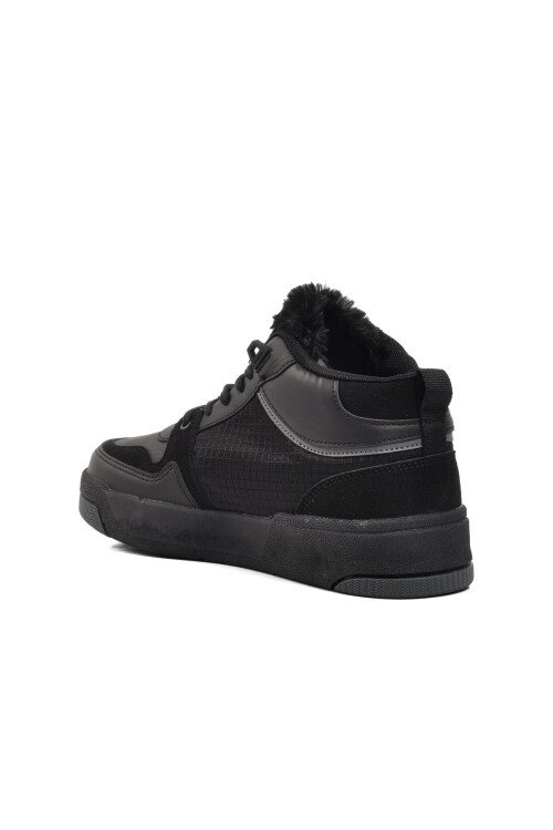 Siyah Bilek Boy Bağcıklı Unisex Hi Sneaker BN-31210 G