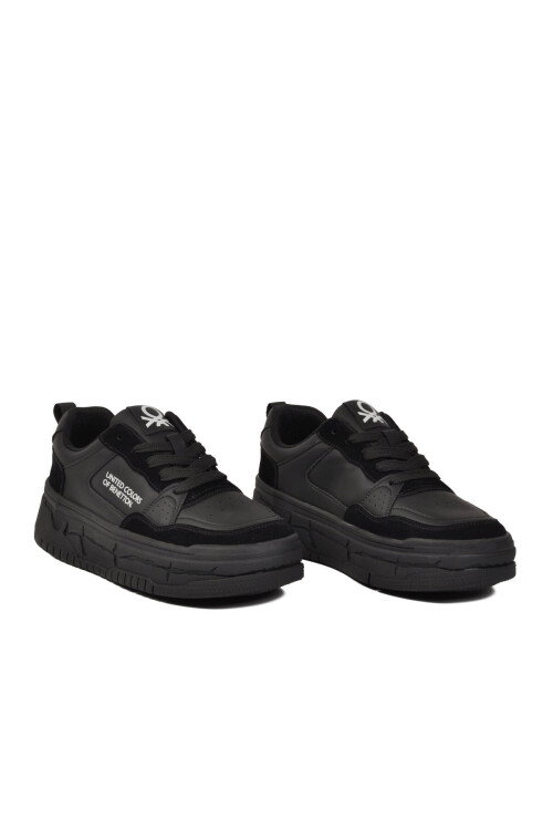 Siyah Bağcıklı Hafif Unisex Spor Ayakkabı BNI-10281 G