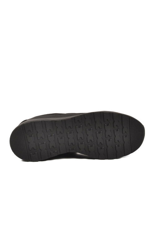 Siyah Fileli Hafif Esnek Bağcıklı Erkek Spor Ayakkabı Omina M