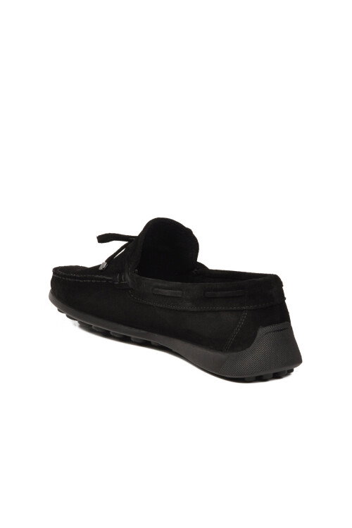 Siyah Süet Hakiki Deri Erkek Casual Ayakkabı 14907 M