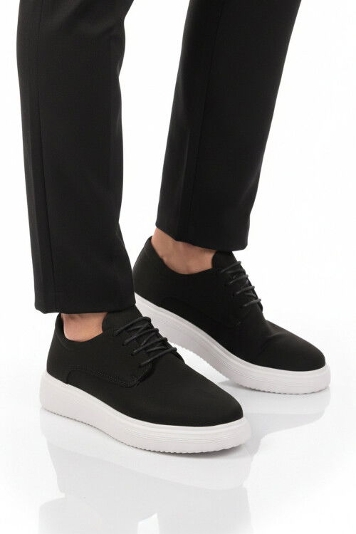 Siyah Süet Bağcıklı Erkek Casual Ayakkabı 596 M