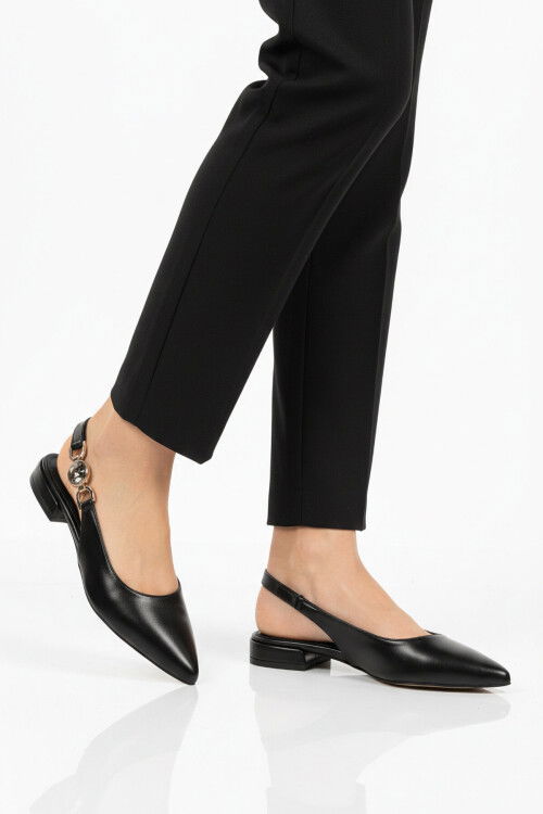 Siyah Hafif Kadın Babet Ayakkabı 312573 Z