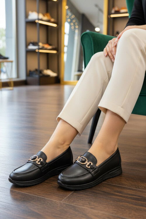 Siyah Hafifi Kadın Casual Ayakkabı 1102 Z