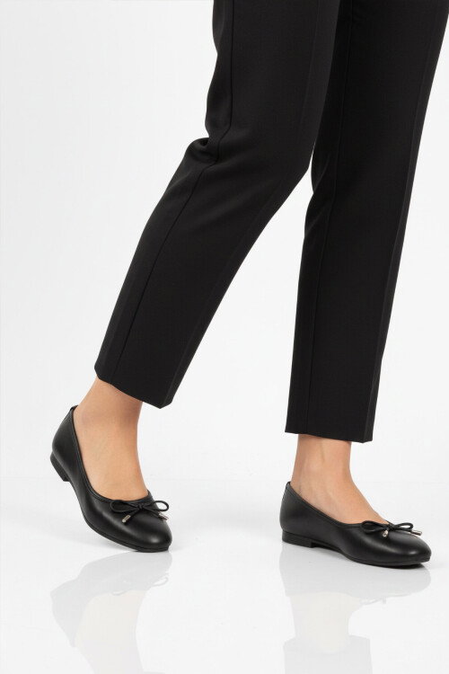 Siyah Hafif Kadın Babet Ayakkabı B-34 Z