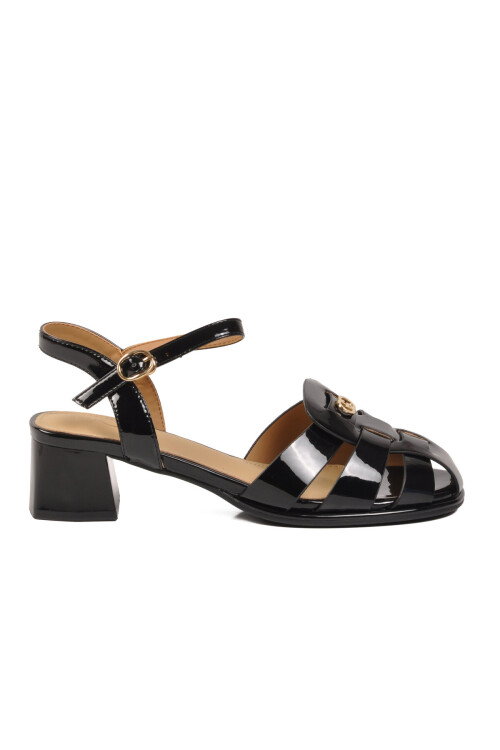 Siyah Özel Gün Topuklu Kadın Abiye Ayakkabı 26Y492 G