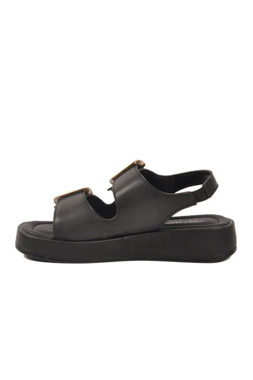 Siyah Çift Bantlı Kadın Sandalet 422240 Z