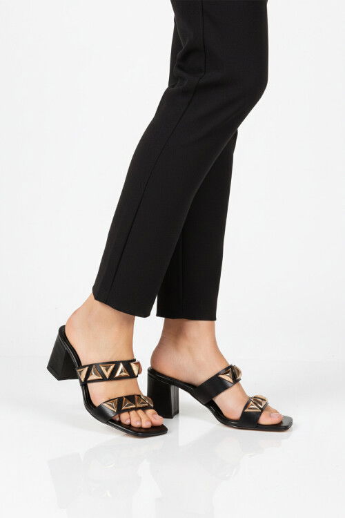 Siyah Kadın Topuklu Terlik 547855 Z