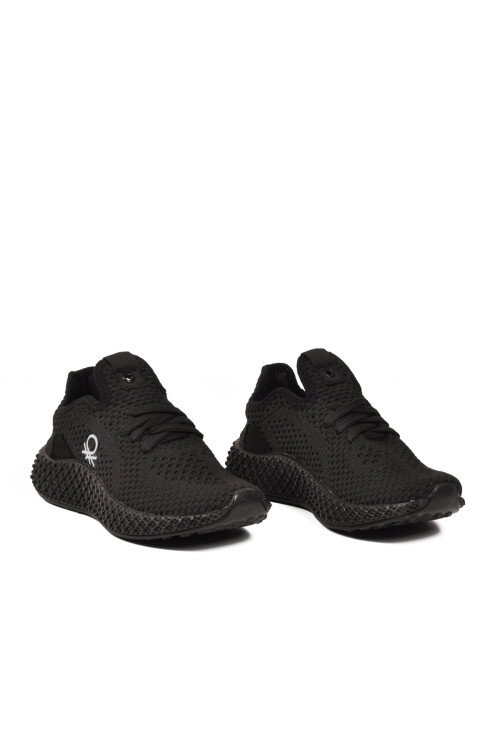 Siyah Fileli Hafif Unisex Çocuk Spor Ayakkabı BNI-30961 F
