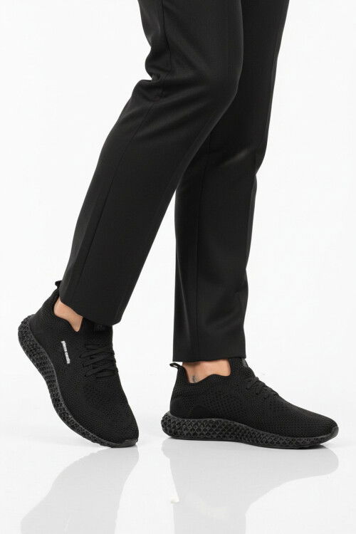 Siyah Anorak Hafif Esnek Büyük Numara Erkek Yürüyüş Ayakkabısı Pc-30679