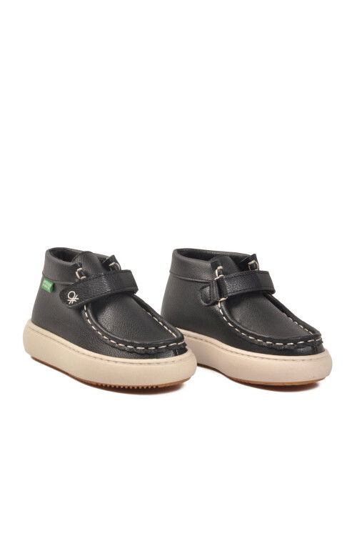 Siyah Keten Cırtlı Erkek Çocuk Günlük Ayakkabı BNI-32069 P