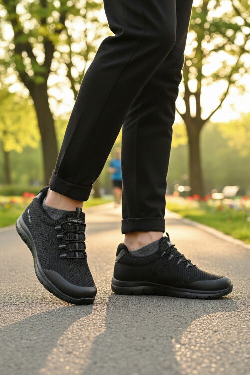 Siyah Triko Hafif Erkek Spor Ayakkabı Flexible II M