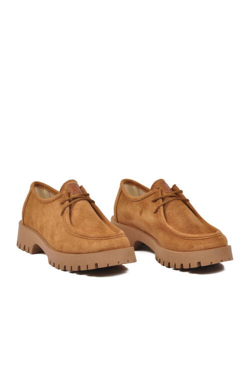 Taba Bağcıklı Kadın Casual Ayakkabı PC-54319 Z