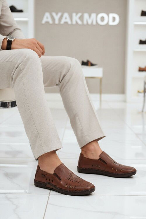 Taba Hakiki Deri Jel Taban Anatomik Erkek Casual Ayakkabı 410 M