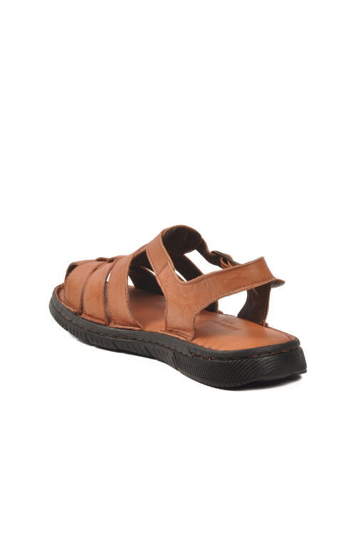 Taba Hakiki Deri Erkek Günlük Sandalet PC-7462 M