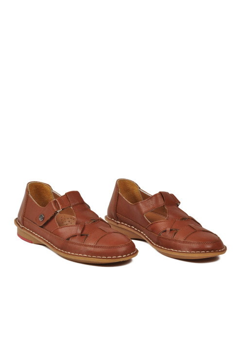 Taba Hakiki Deri Kadın Günlük Ayakkabı PC-54557 Z