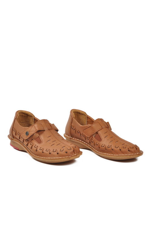 Taba Hakiki Deri Kadın Günlük Ayakkabı PC-54559 Z