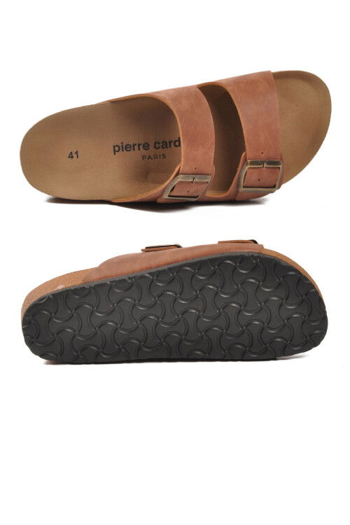 Taba Çift Bantlı Hafif Günlük Erkek Terlik PC-7543 M