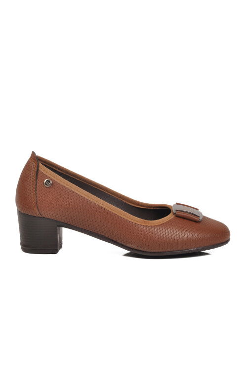 Taba Kadın Kısa Topuklu Ayakkabı PC-54940 Z