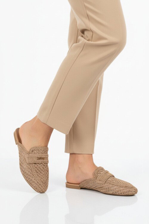 Taba Triko Hafif Önü Kapalı Kadın Terlik 335391 Z