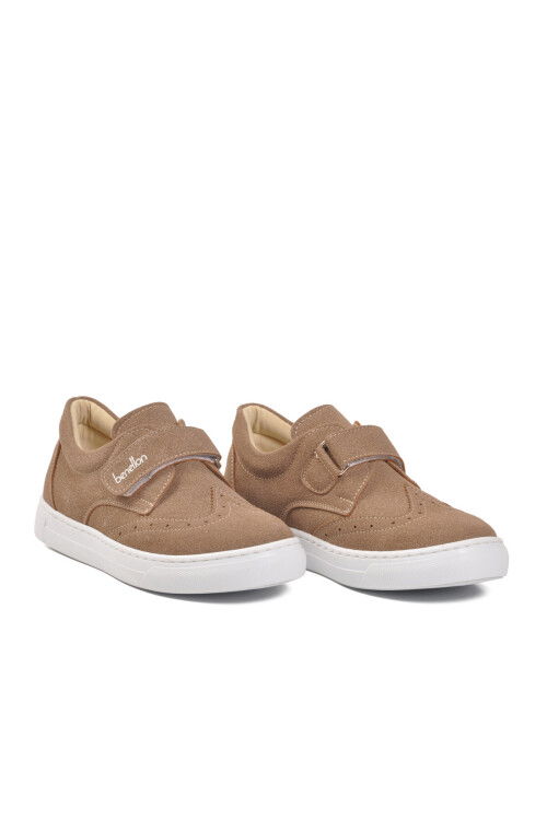 Vizon Nubuk Keten Cırtlı Erkek Çocuk Günlük Ayakkabı BNI-32072 F