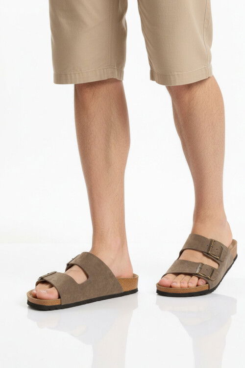 Vizon Çift Bantlı Hafif Günlük Erkek Terlik PC-7543 M