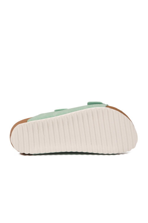 Yeşil Çift Bantlı Kadın Hafif Terlik BN-1452 Z