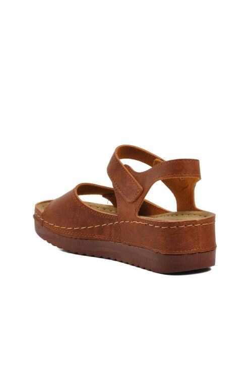 Tan Womens High Sole Sandals 07-109 RR Z