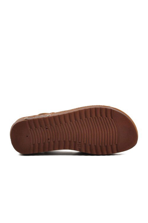 Tan Womens High Sole Sandals 07-109 RR Z