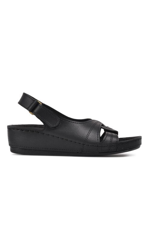 Black Heel Gel Supported Womens Slippers 09-192 Z