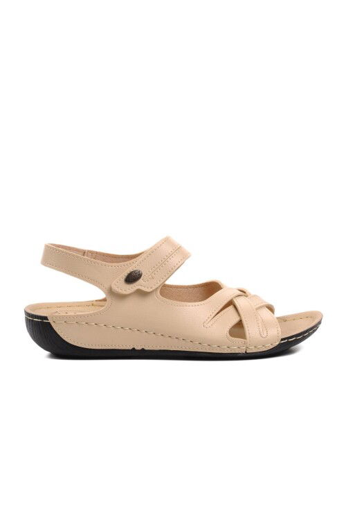 Beige Anatomic Velcro Womens Sandals 16.035 Z