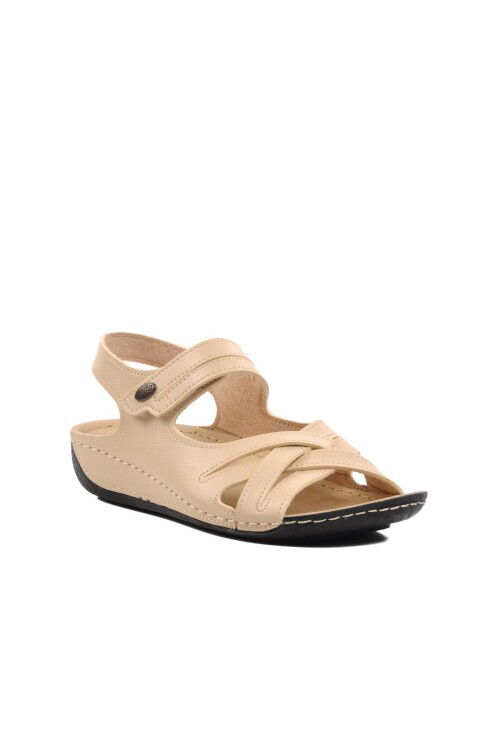 Beige Anatomic Velcro Womens Sandals 16.035 Z