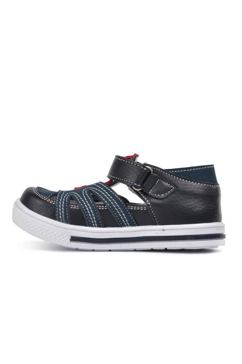 Navy Blue Red Orthopedic Boys Shoes 210108 C