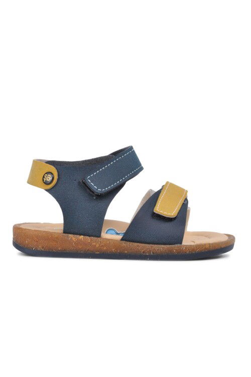 Navy Blue Mustard Orthopedic Boys Sandals 210109 Ç