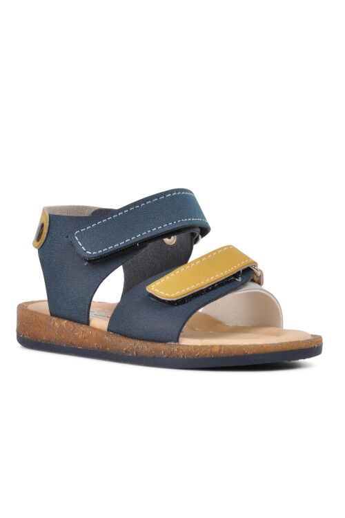 Navy Blue Mustard Orthopedic Boys Sandals 210109 Ç
