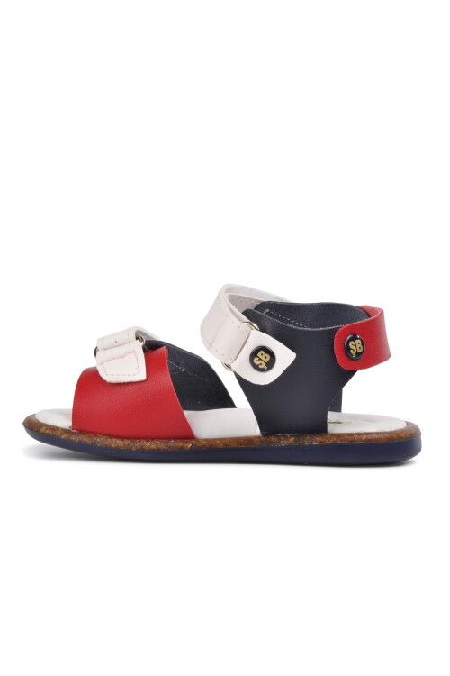 Lacivert Kırmızı Ortopedik Erkek Çocuk Sandalet 210109 Ç