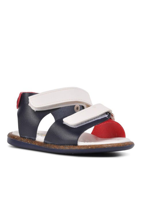 Lacivert Kırmızı Ortopedik Erkek Çocuk Sandalet 210109 Ç