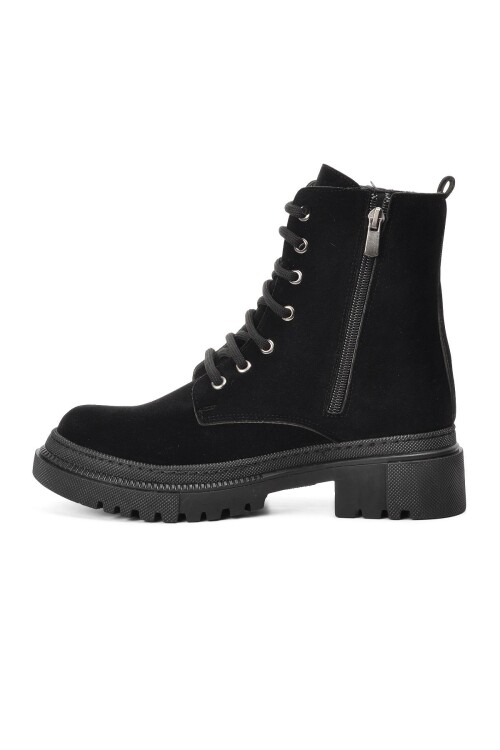 Black Suede Non-Slip Sole Womens Boots 220201 Z