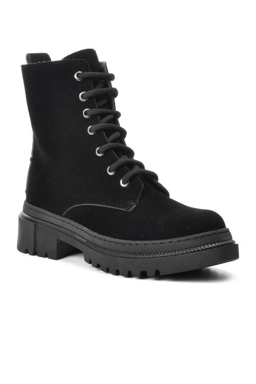 Black Suede Non-Slip Sole Womens Boots 220201 Z