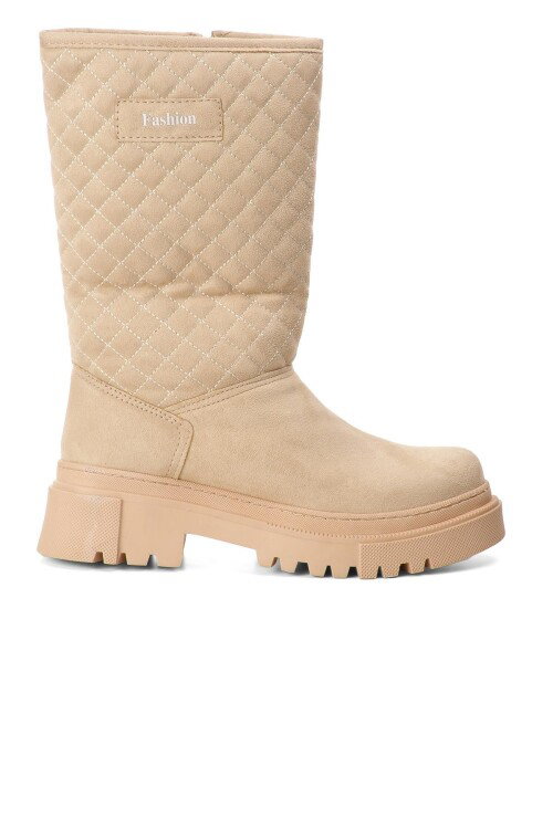 Krem Süet  Kadın Bot 2226 Z