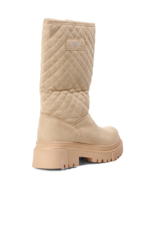 Krem Süet  Kadın Bot 2226 Z