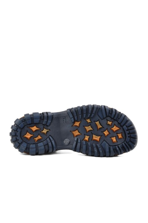 Lacivert Sarı Ortopedik Erkek Çocuk Sandalet 22Y06 F