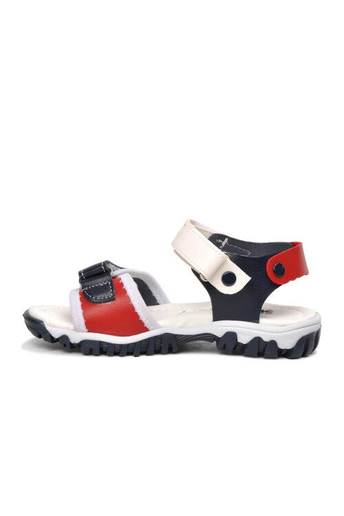 Navy Blue Red Orthopedic Boys Sandals 22Y06 P