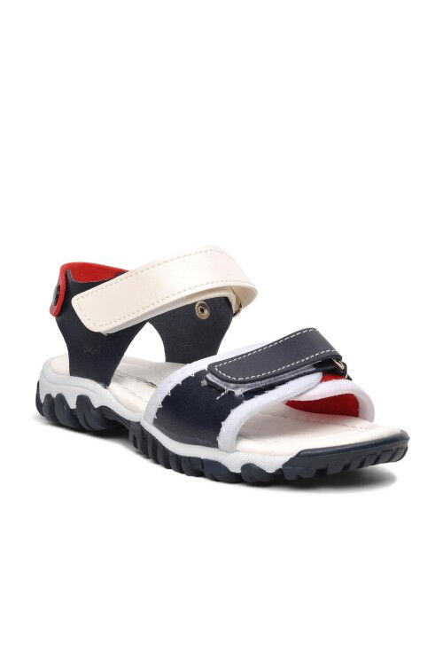 Navy Blue Red Orthopedic Boys Sandals 22Y06 P
