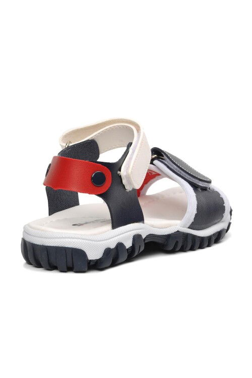 Navy Blue Red Orthopedic Boys Sandals 22Y06 P